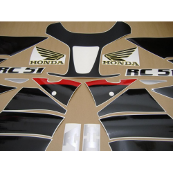 Honda RVT 1000R 2001 - RED/SILVER VERSION DECALS