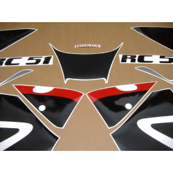 Honda RVT 1000R 2003 - RED/SILVER VERSION DECALS