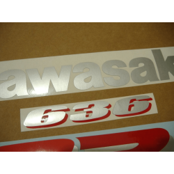 STICKER SET KAWASAKI ZX-6R AÑO 2003 NEGRO