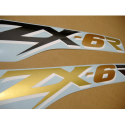 STICKER SET KAWASAKI ZX-6R AÑO 2003 AZUL