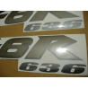 STICKER SET KAWASAKI ZX-6R AÑO 2004 PLATA