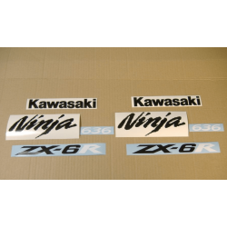 STICKER SET KAWASAKI ZX-6R AÑO 2005 VERDE