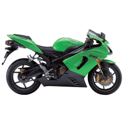 STICKER SET KAWASAKI ZX-6R AÑO 2005 VERDE