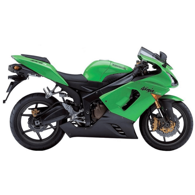 STICKER SET KAWASAKI ZX-6R AÑO 2005 VERDE
