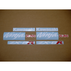 STICKER SET KAWASAKI ZX-6R YEAR 2005 GREY