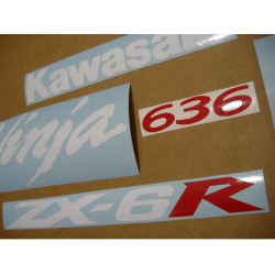 STICKER SET KAWASAKI ZX-6R YEAR 2005 GREY