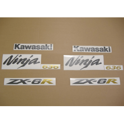 STICKER SET KAWASAKI ZX-6R YEAR 2006 BLACK