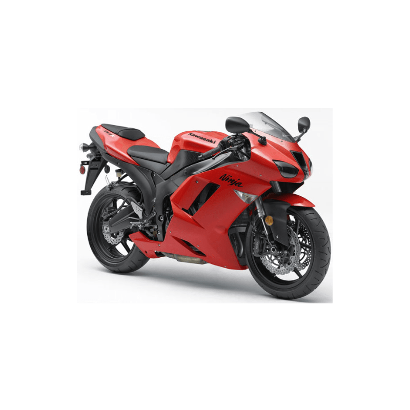 STICKER SET KAWASAKI ZX-6R AÑO 2007 ROJO