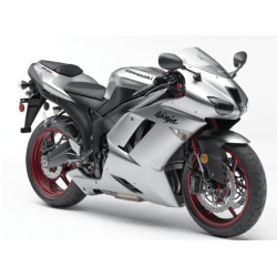 STICKER SET KAWASAKI ZX-6R AÑO 2008 PLATA