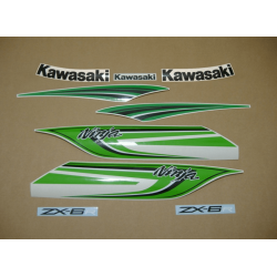 STICKER SET KAWASAKI ZX-6R YEAR 2011 GREEN