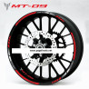 Yamaha MT-09 wheel stickers decals rim stripes Laminated MT09 Red