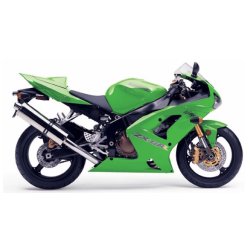 STICKER SET KAWASAKI ZX-6RR YEAR 2004 GREEN
