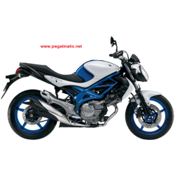 Aufkleber Suzuki GLADIUS  WHITE/BLUE 2012 SV650