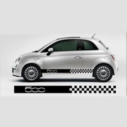 AUTOCOLLANT DRAPEAU FIAT 500