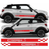 AUFKLEBER SEITENSTREIFEN FLAG Cooper S PACEMAN