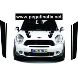 ADHESIVOS MINI Bonnet stripes Clubman Paceman Countryman