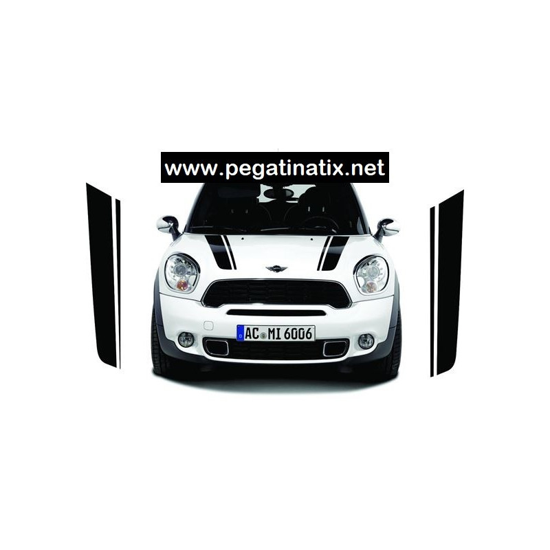 ADHESIVOS MINI Bonnet stripes Clubman Paceman Countryman