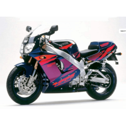 AUFKLEBER YAMAHA YZF-750R YEAR 1993 GREEN PURPLE ORANGE