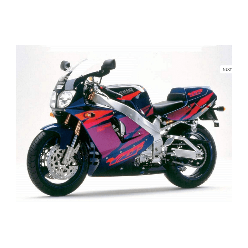 ADESIVI YAMAHA YZF-750R YEAR 1993 GREEN PURPLE ORANGE