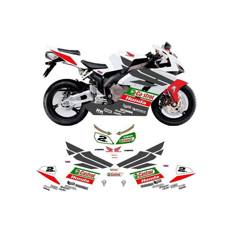 DECALS HONDA CBR 1000RR YEAR 2003 CASTROL HRC