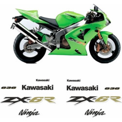 Kawasaki ZX-6R 636 YEAR 2003-2004 DECALS