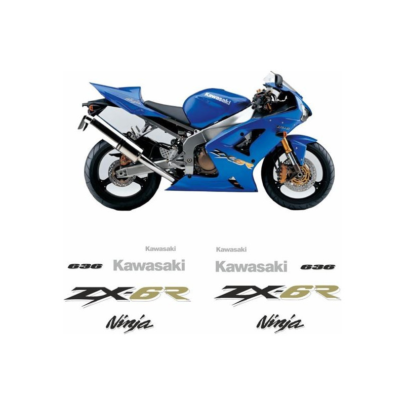 Kawasaki ZX-6R 636 YEAR 2003-2004 AUTOCOLLANT