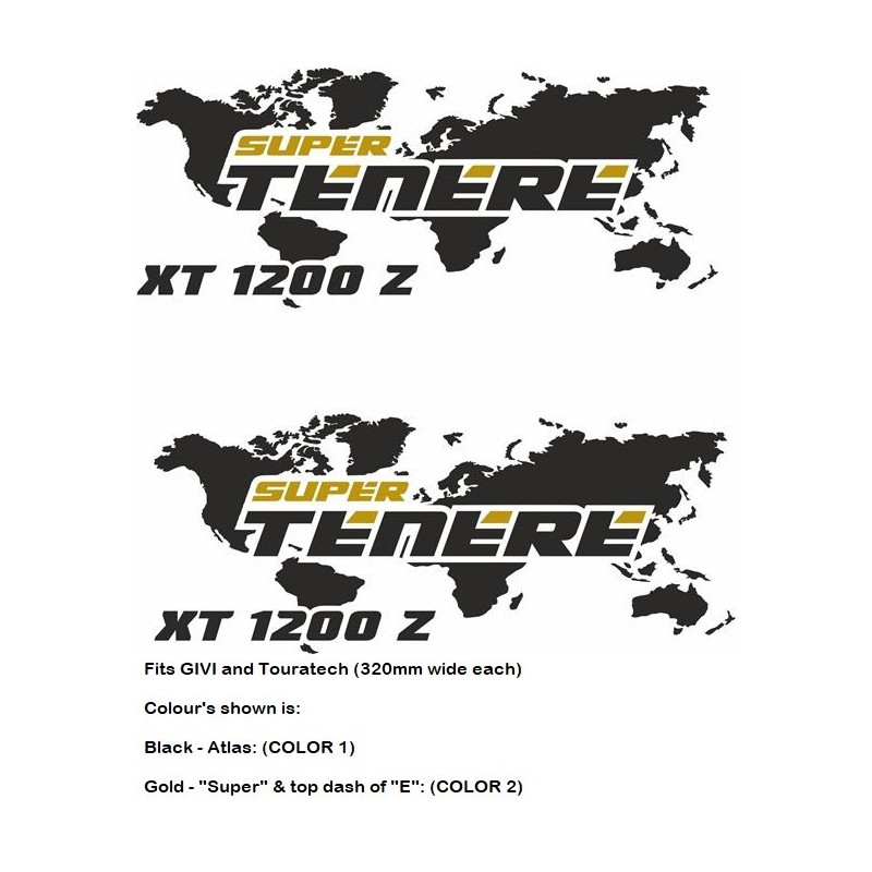 Yamaha XT 1200Z Super Tenere Givi - Touratech ADESIVOS