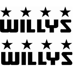 JEEP WILLYS AUTOCOLLANT X2