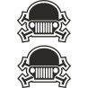 JEEP SKULL AUTOCOLLANT X2