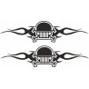 JEEP SKULL AUTOCOLLANT X2