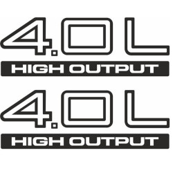 JEEP 4,0 L High Output DECALS X2
