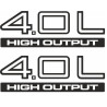 JEEP 4,0 L High Output AUFKLEBER X2