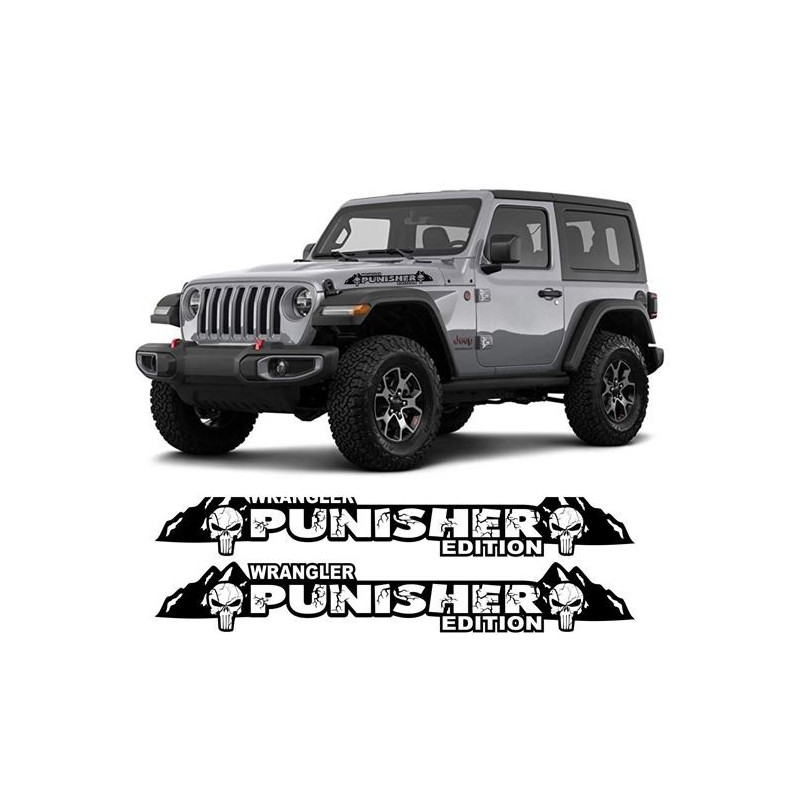 JEEP Wrangler "Punisher" DECALS X2