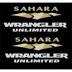 JEEP "Sahara Wrangler Unlimited" AUTOCOLLANT X2