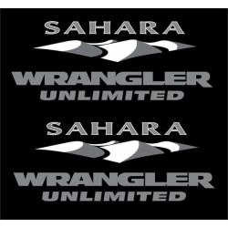 JEEP "Sahara Wrangler Unlimited" DECALS X2
