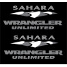 JEEP "Sahara Wrangler Unlimited" DECALS X2