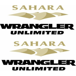 JEEP "Sahara Wrangler Unlimited" ADESIVI X2
