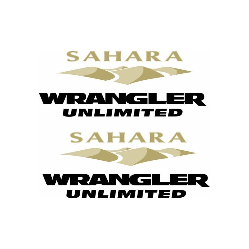 JEEP "Sahara Wrangler Unlimited" ADESIVI X2