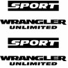 JEEP Wrangler "Wrangler" side Bonnet - Hood ADESIVI X2