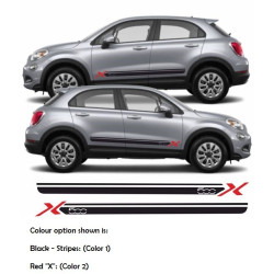 Fiat 500X side Stripes DECALS