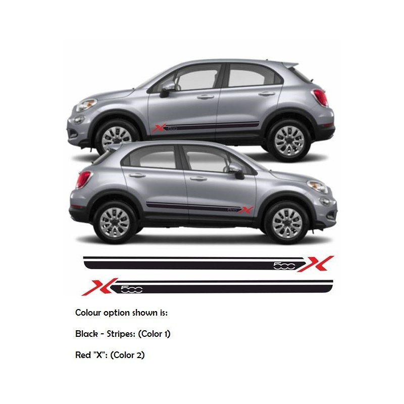 Fiat 500X side Stripes AUFKLEBER