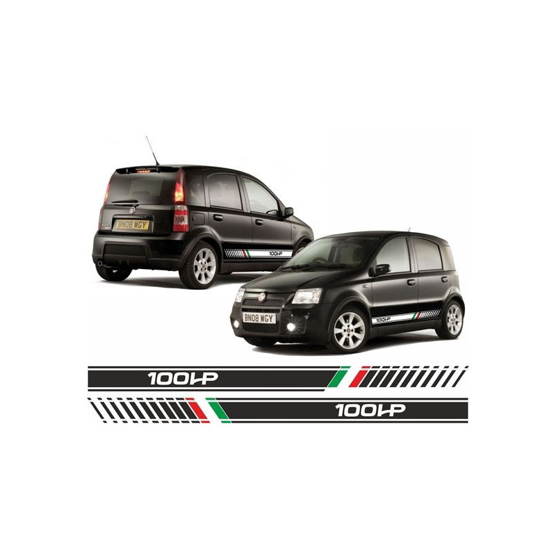 Fiat Panda 100HP Side Italian flag Stripes ADESIVOS