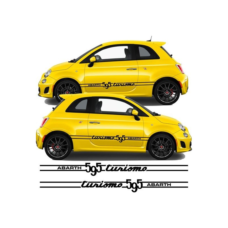 Fiat 500 / 595 Abarth side stripes AUTOCOLLANT