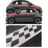 Fiat 500-595 Panel fit Carbon Fibre side Stripes ADESIVOS