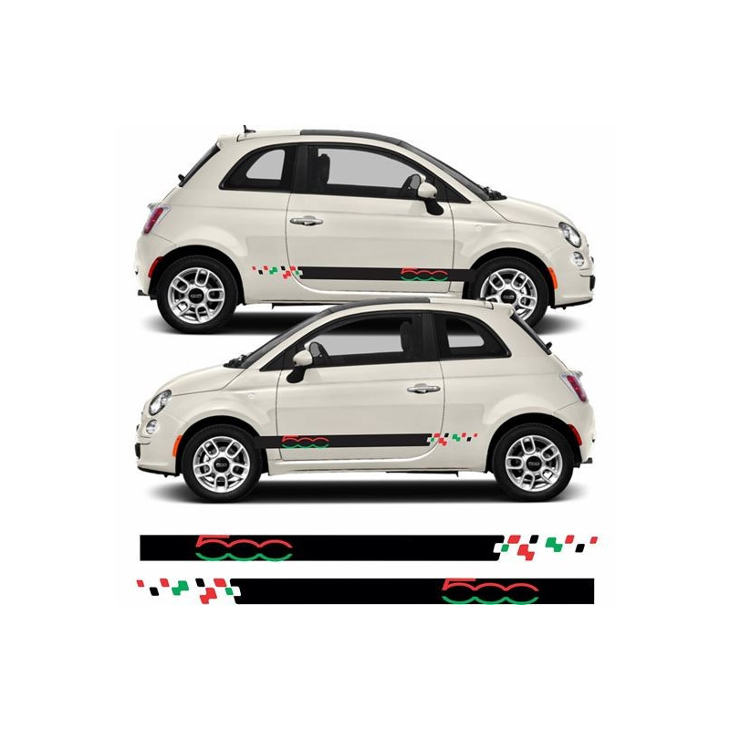 Fiat 500 ABARTH Stripes DECALS