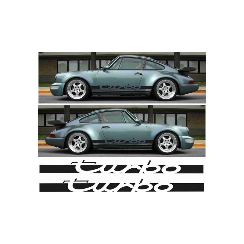 PORSCHE 911 TURBO side Stripes ADESIVI