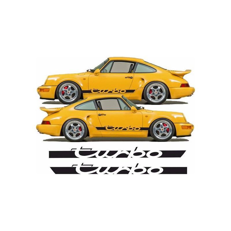 PORSCHE 911-964 TURBO Classic side Stripes AUTOCOLLANT