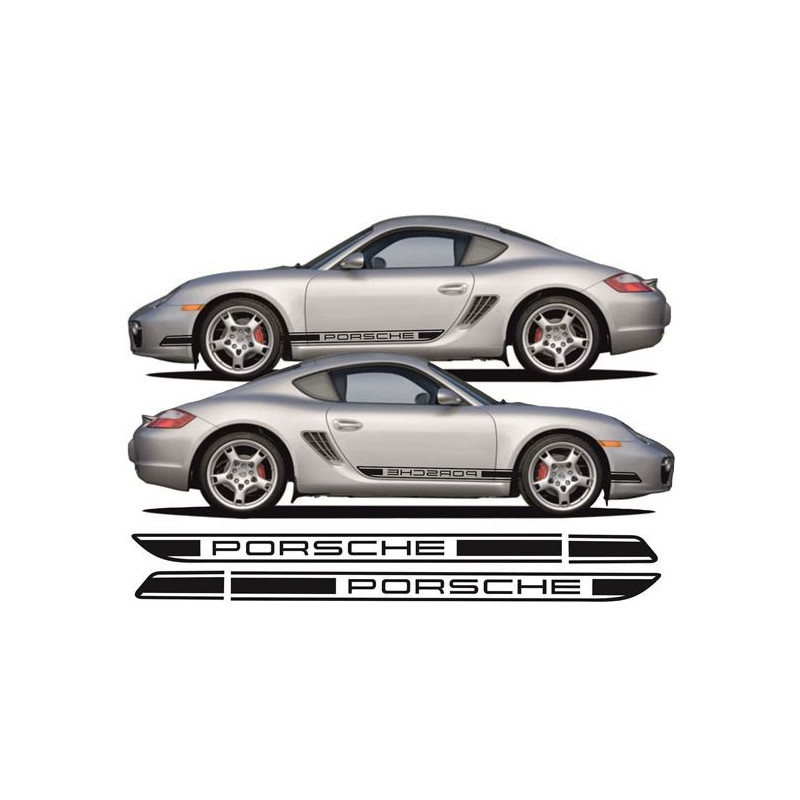 Porsche 987 S cayman YEAR 2006 side Stripes ADESIVI