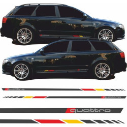 Audi A4 B6-B7 Quattro Side Stripes AUFKLEBER