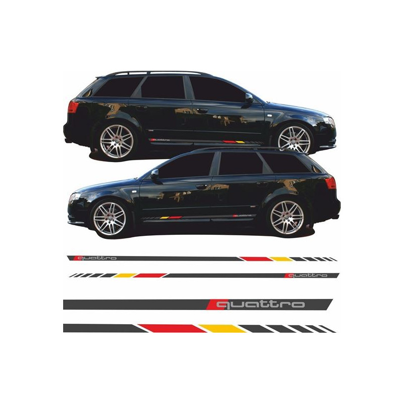 Audi A4 B6-B7 Quattro Side Stripes AUTOCOLLANT